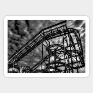 Monochrome Rollercoaster Sticker